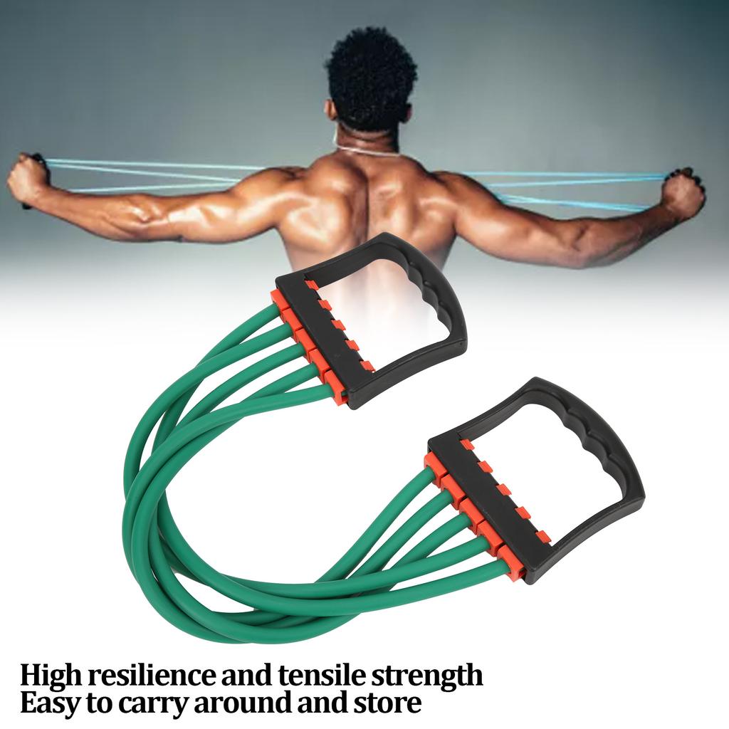 Chest Expander Portable Durable Sturdy Ergonomic Elastic Detachable Arm Strength Trainer