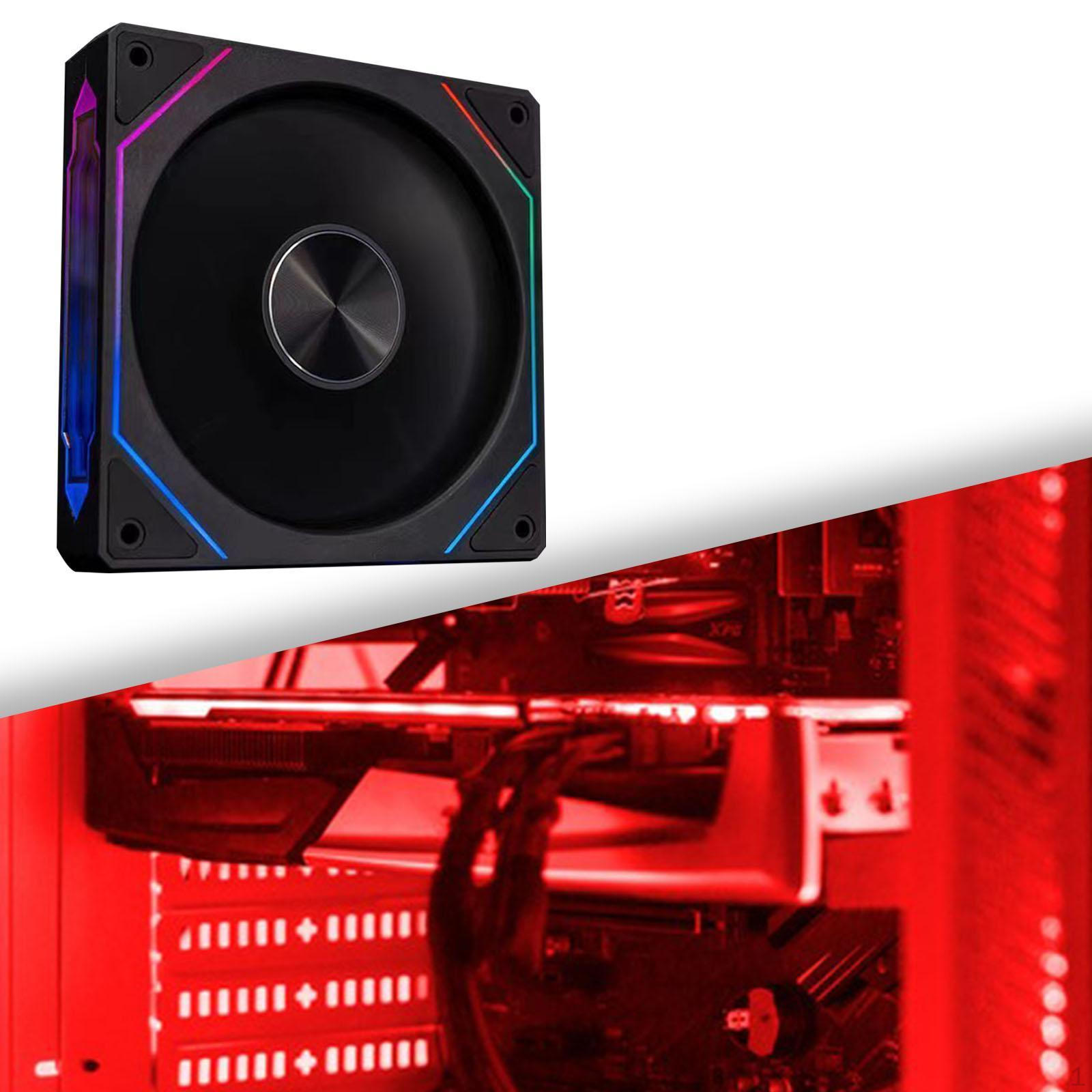 

-Вентилятор, корпусной вентилятор, 5 В 3-контактный ARGB, простая установка, 12 см, хорошее рассеивание тепла, гидравлический подшипник, Forward Black