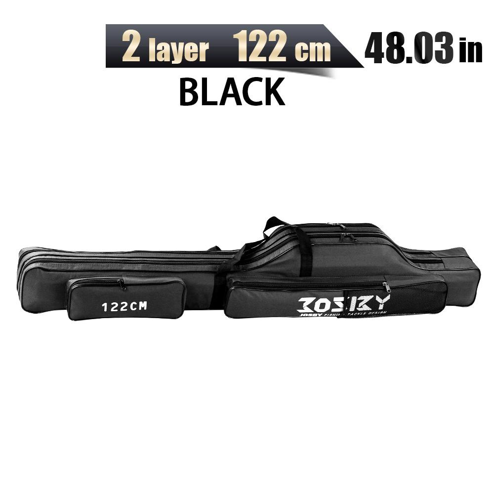JOSBY 182CM-60CM Retractable Foldable Portable Waterproof Multi-Layer 2 3 Layer Oxford Cloth Fishing Rod Gun Bag Box Convenient