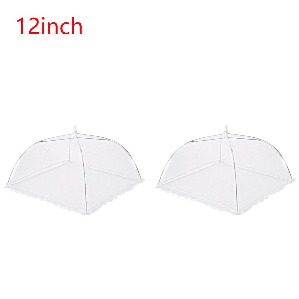 Food Mesh Cover Folding Household Kitchen Dish Umbrella Reusable Lace Protect Against Mosquitoes Fly Bug Plate Protector Food