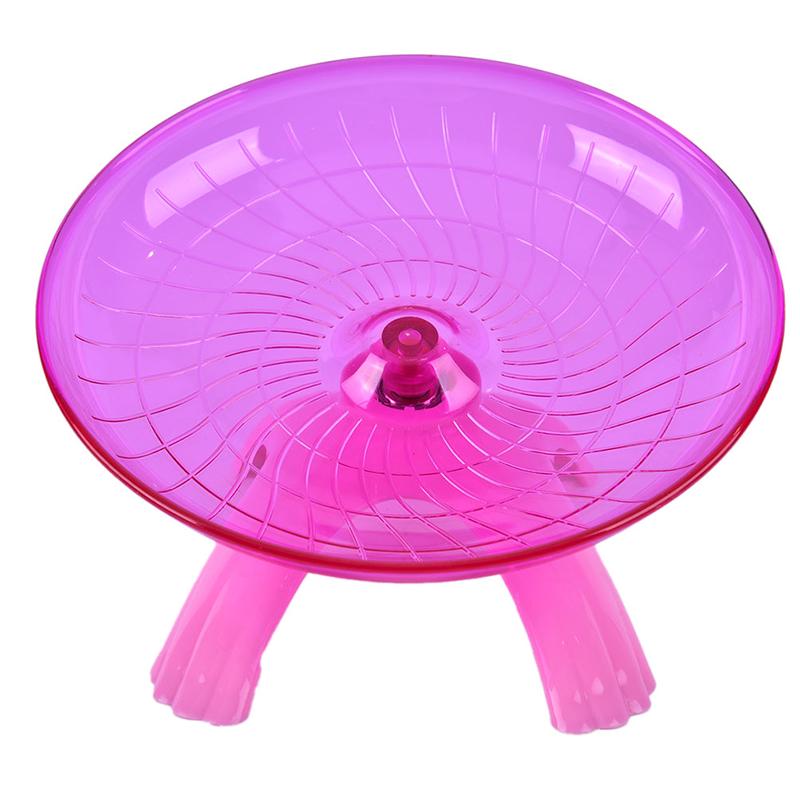 Pet Hamster Flying Saucer Exercise Wheel Hamster Mouse Running Disc розовый