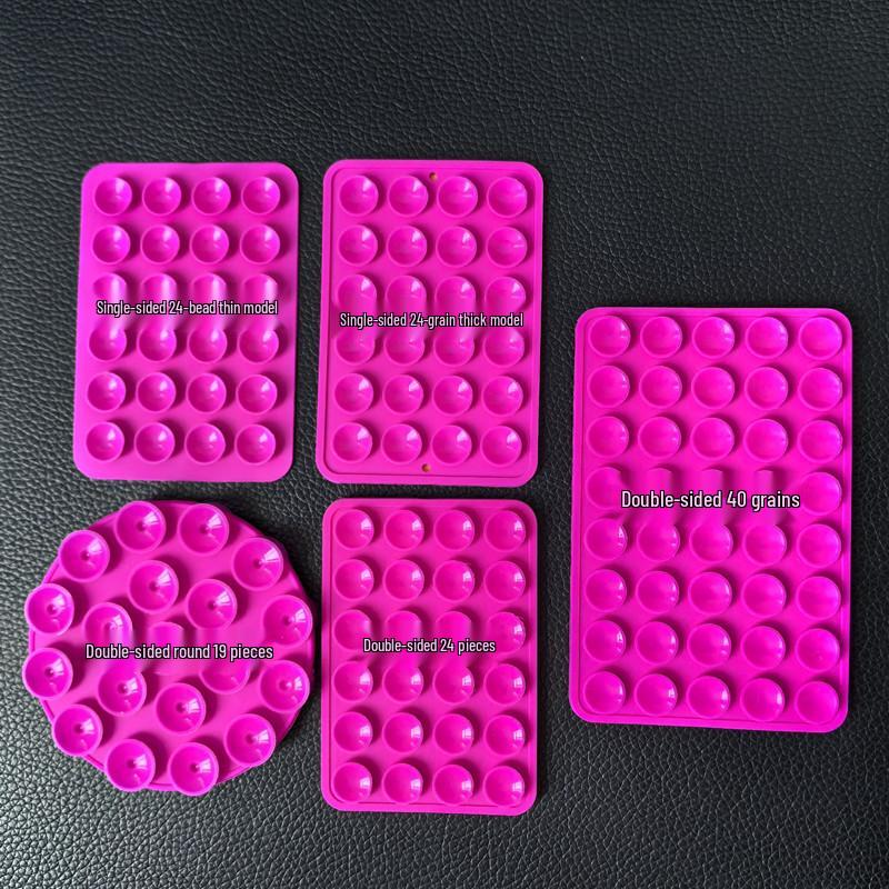 Adesivos de Ventosa de Silicone Dupla Face para Celular – Disponíveis em Conjuntos de 19, 24, 40, 48 e 80. Design Redondo e Espessado.