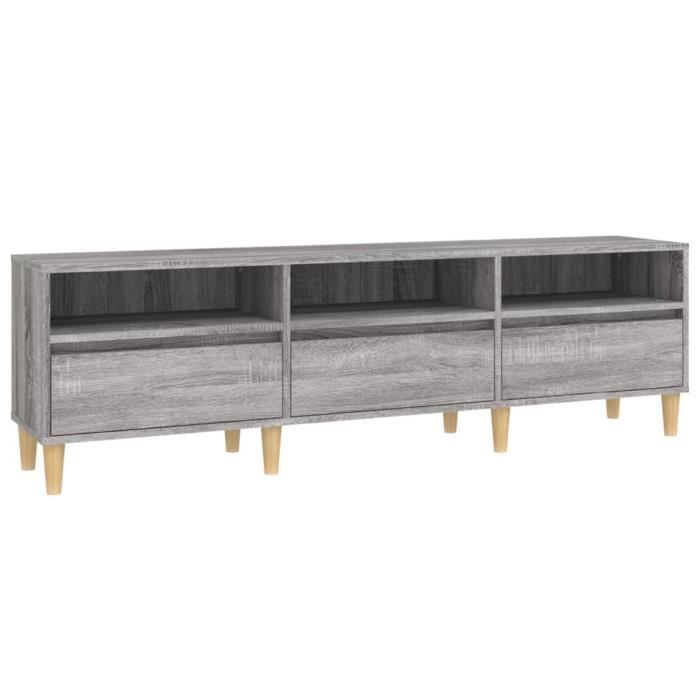 VidaXL Meuble TV Sonoma gris 150x30x44,5 cm bois d'ingénierie 831915