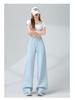 Blue High-Waisted Wide-Leg Jeans: Women's Slimming Loose Straight-Leg Pants, Spring 2026 New Style.
