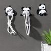 3pcs Panda Style Sticky Hook Wall Mounted Hanging Hooks Decoration Hooks