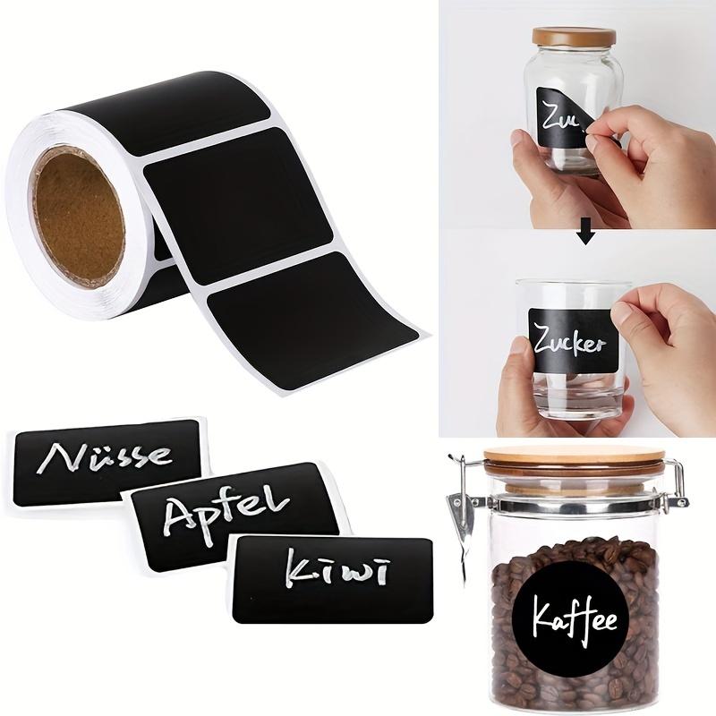 120pcs Black Waterproof Reusable Blackboard Rectangle Sticker Labels for Jewelry Name Price Display Tag Small Business Packaging