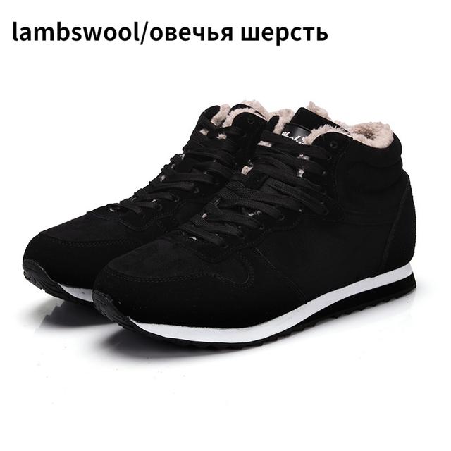 Couple Cotton Shoes Plush Warm Outdoor Hiking Sports Shoes Casual Workout Sneakers Trekking Snow Boots Men Women Plus Size