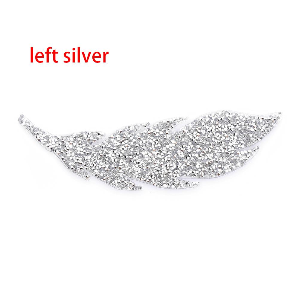 

Стразы для нашивки в форме пера, для рукоделия, термотрансферные наклейки, термоклеящиеся стразы, аксессуары для одежды, листья.