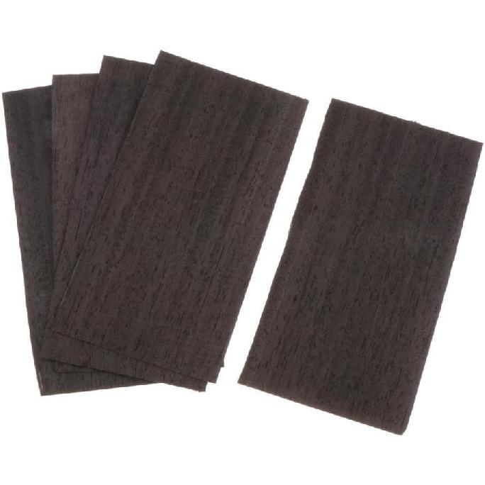 Handcrafted Guitar Headstock Veneer Set for Unique Instrument Customization, Black Wood