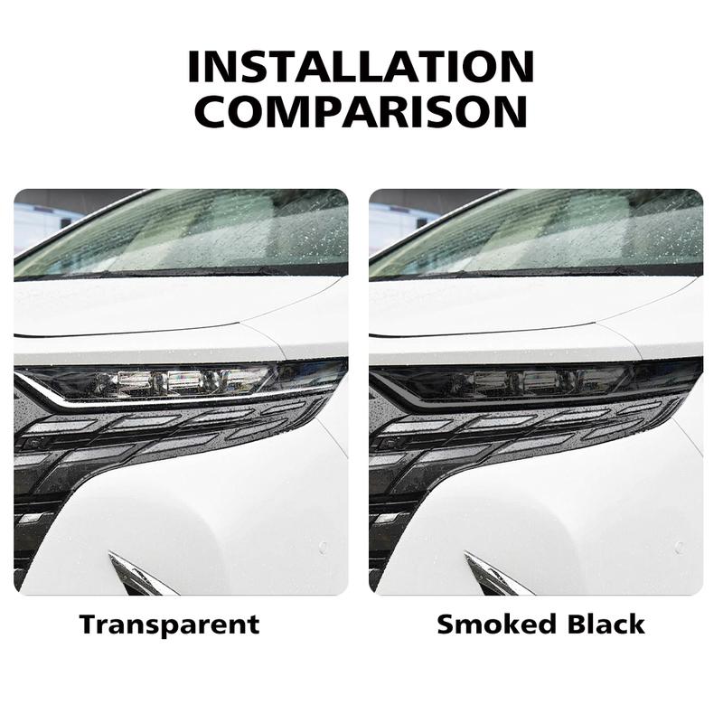 Smoke Black Pre Cut Car Headlight Protective Film For Toyota Alphard AH40 AH30 2019-2026 Anti-Scratch High-Gloss Vinyl Wrap Film