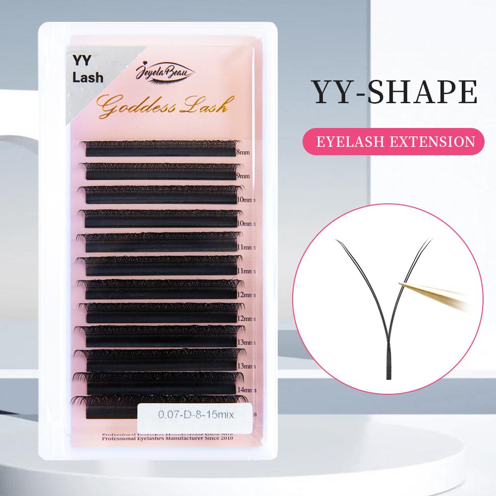 Goddess YY  W Shaped Lashes 2D 3D 4D 5D 6D 7D 8D Automatic Flowering Premade Fans Eyelashes Extensions Natural Individual Lashes
