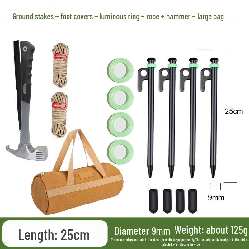 Heavy-Duty Camping Tent Stakes Set