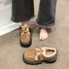 Anti-slip Shoes - New Style, Vintage, Thick Sole, Chunky Heel, Lined with Fleece