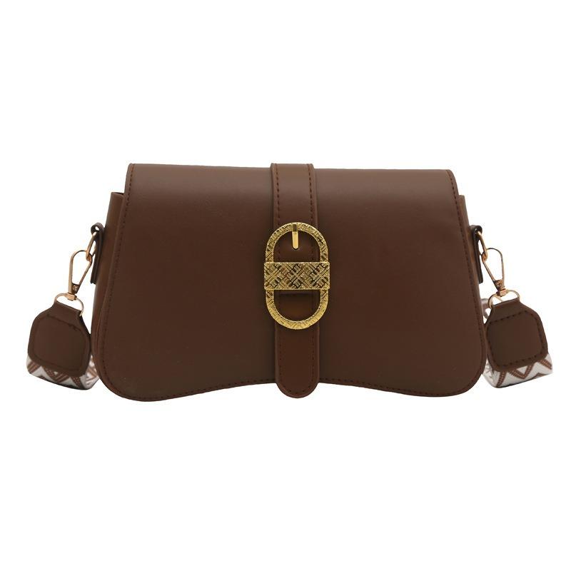 

Модная повседневная сумка подмышку высокой стоимости, нишевая сумка, женская весенняя новая сумка через плечо, сумка-мессенджер темно-коричневого