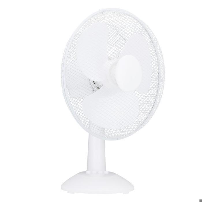 Ventilateur De Table - Lifetime Air - Blanc - 3 Vitesses - 65 dB - Inclinable Et Oscillant