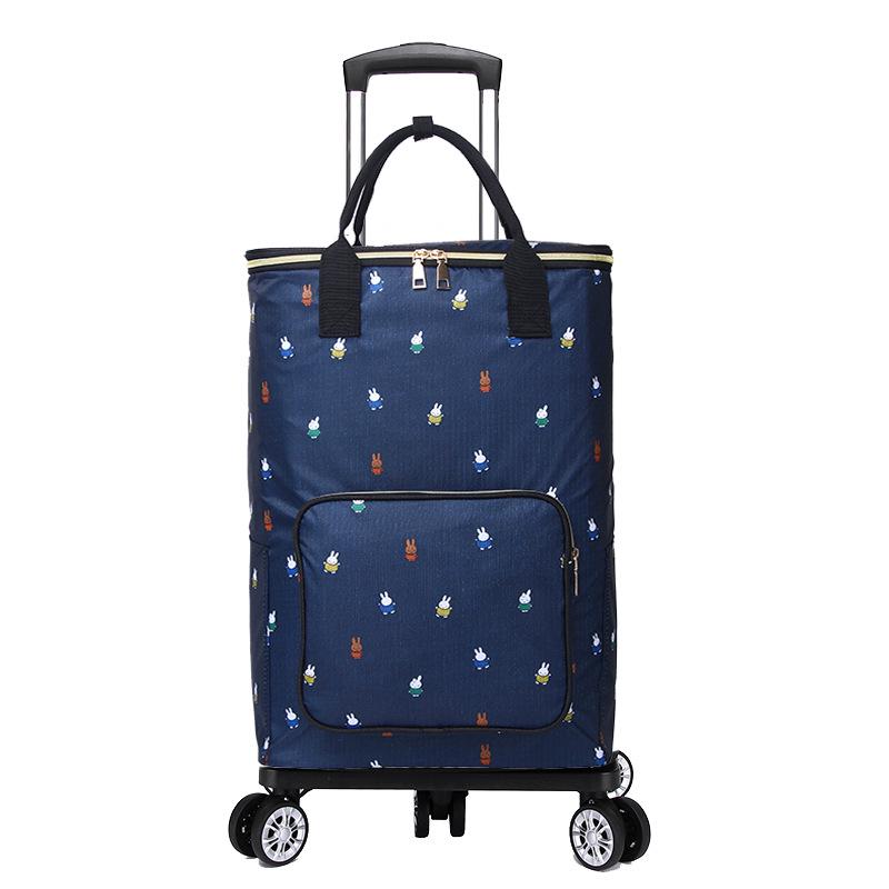 Faltbarer Einkaufswagen für Senioren mit großem Fassungsvermögen und tragbarer Aufbewahrungstasche