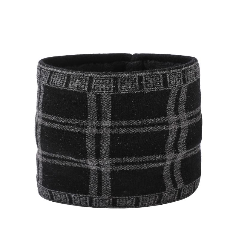 

Warm winter scarf Classic versatile plaid scarf Unisex thickened cycling neck cover чёрный