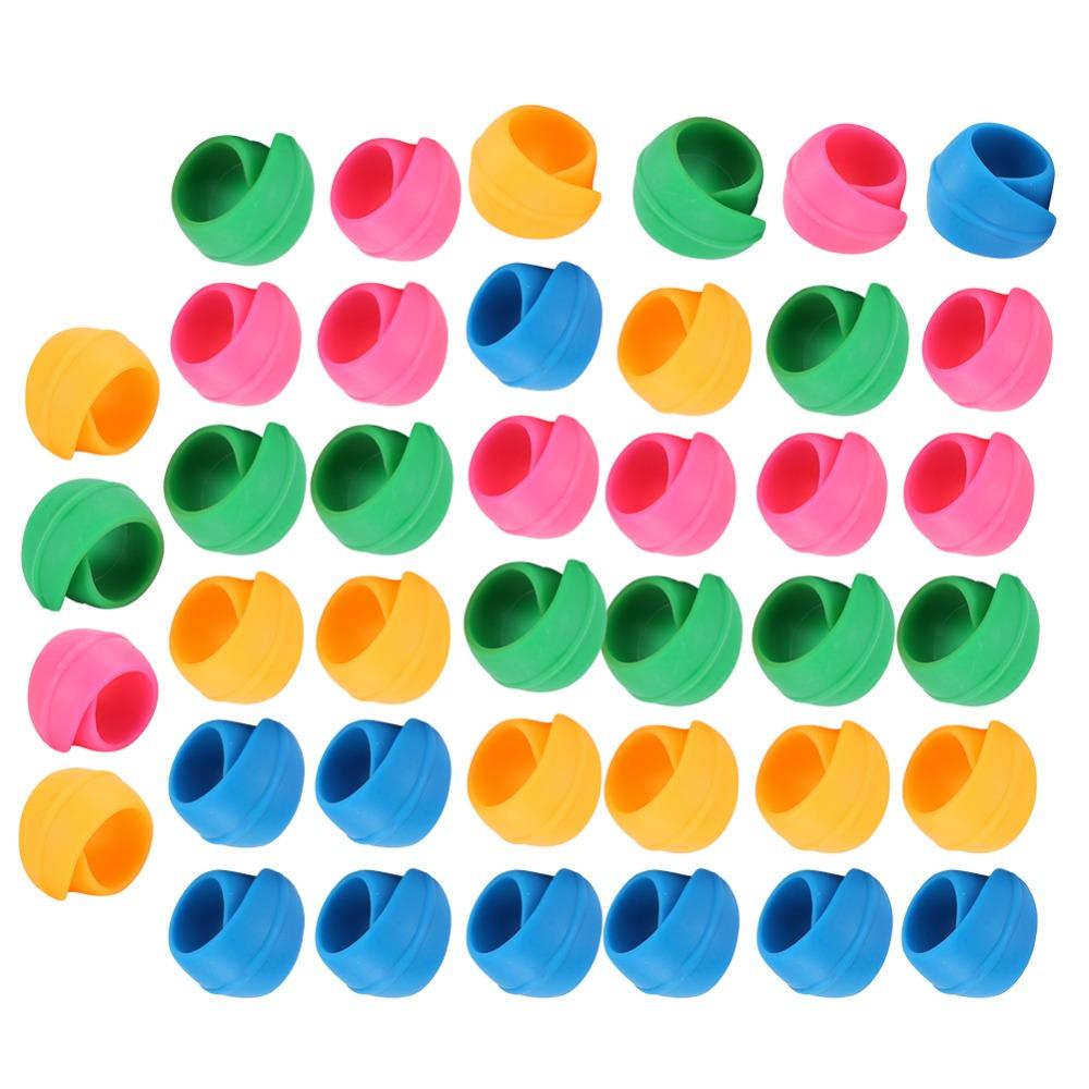 40 pièces Attache-bobines en silicone Bobines colorées Clips Économiseurs de bobines de fil Empêchent le déroulement