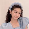 2024 Fashion Sponge Headband for Women Girls Puffy Hair Band Makeup Bubble Retro Terry Cloth Headbands Hair Accessories Headwear