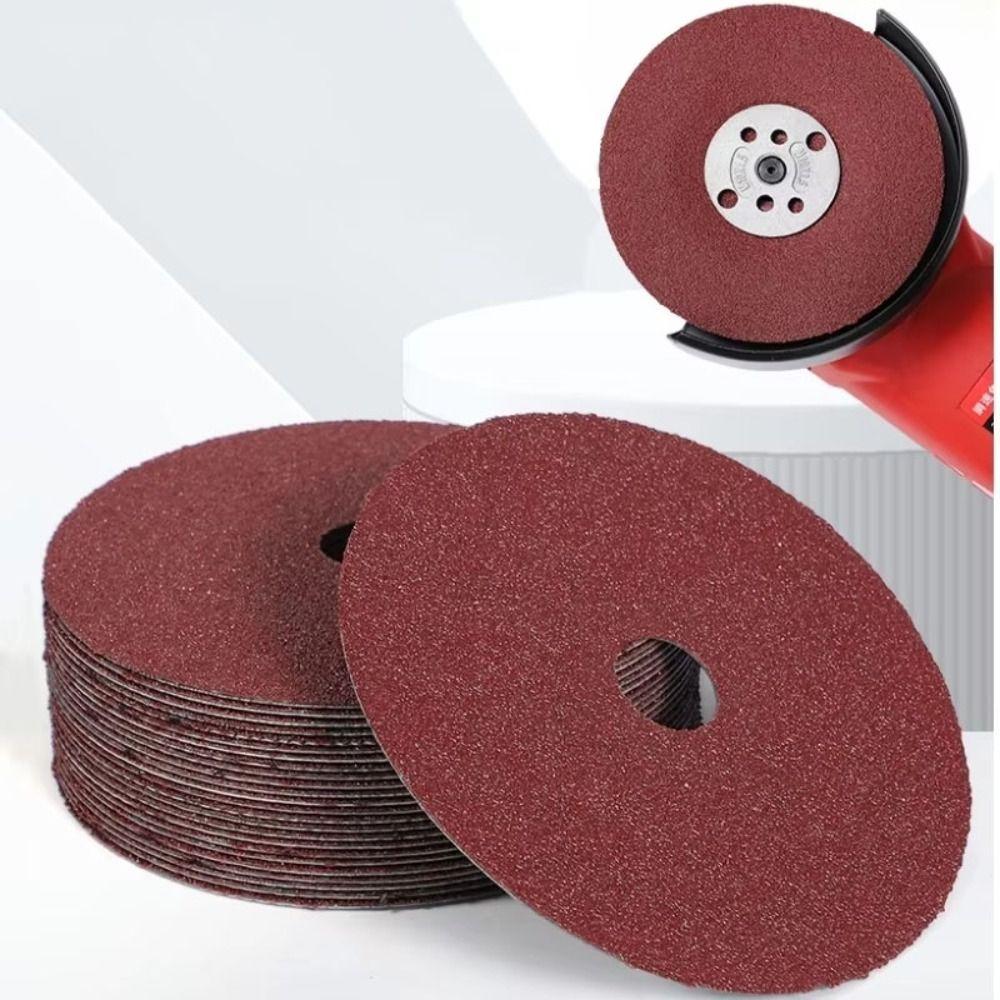 50 Pcs Hard Fiber Sandpaper Abrasive 4Inch Hand Sanding Tool Diameter 100mm Sanding Disc Wood
