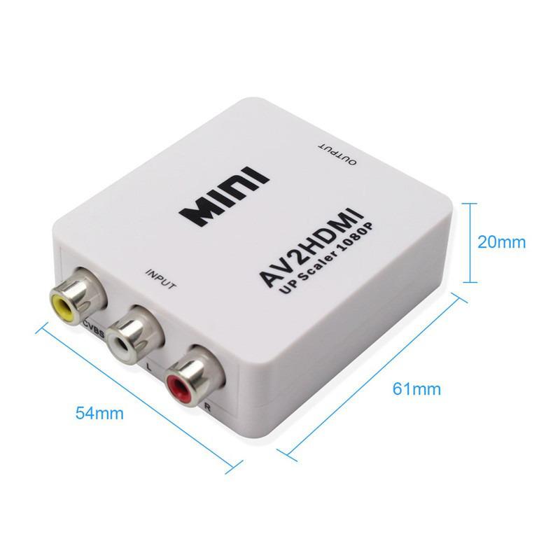 HDTV to AV Converter Box: White Series HDMI/VGA/AV Connector for Game Console to TV