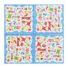 Christmas Patterned Coloured Paper Napkins Blue Cartoon Print Napkins