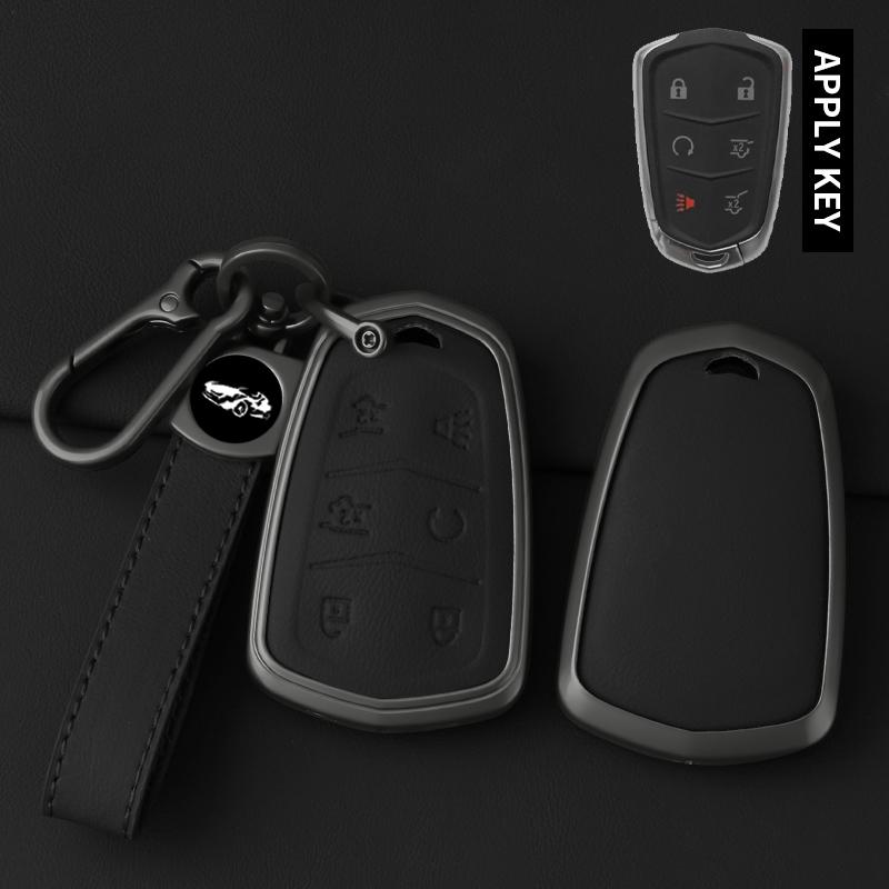 3 4 5 6 Buttons Metal Car Key Case Cover For Cadillac 2015-2019 Escalade ATS CTS CT6 XTS XT5 SRX Protector Keychain Accessories