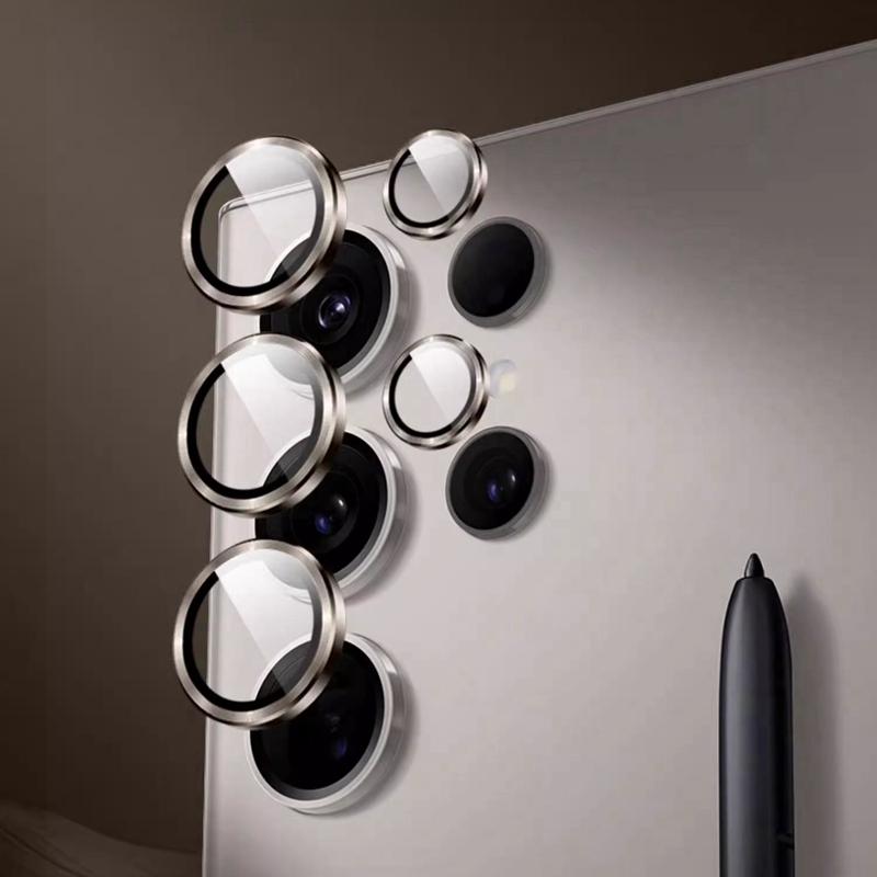 Kameraobjektivring Glas für Samsung Galaxy S25 Ultra S24ultra Displayschutz Schutz S25ultra Originalfarbe Metallkappe Hülle