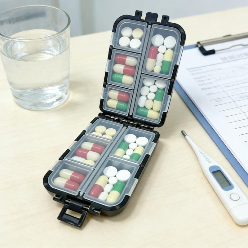 Portable Pill Organizer - Moisture-proof Travel Pill Case, Tablet and Storage Container, Can Hold Various Sizes of Pills,for Travel and Household