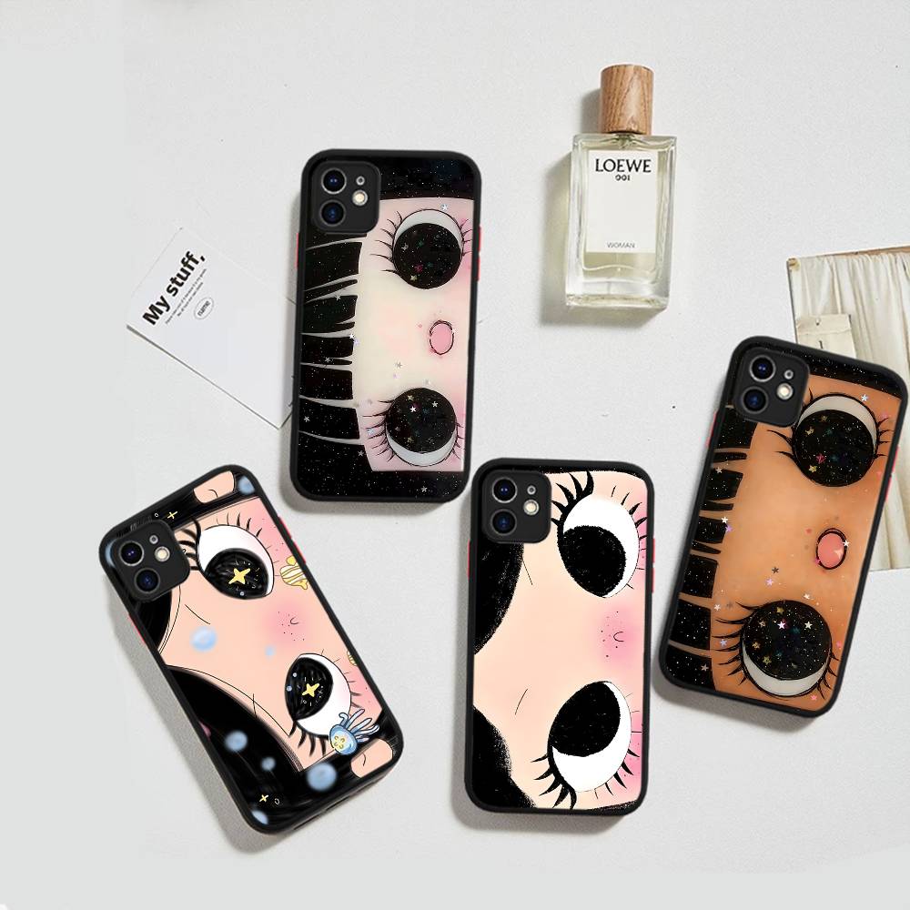 Coque de téléphone pour fille de bande dessinée Pour iPhone 16 15 14 11 12 13 Pro Max Plus 12 XS Max Coque arrière Coque mate