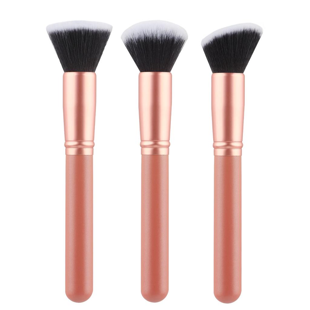 Single new multi-functional flat head foundation brush, beauty brush, blush brush, soft hair loose powder brush, beauty tool