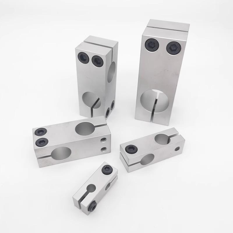 Pillar fixing clamp vertical fixed diameter fastening aluminum alloy optical axis cross block steel pipe fixing bracket connecti