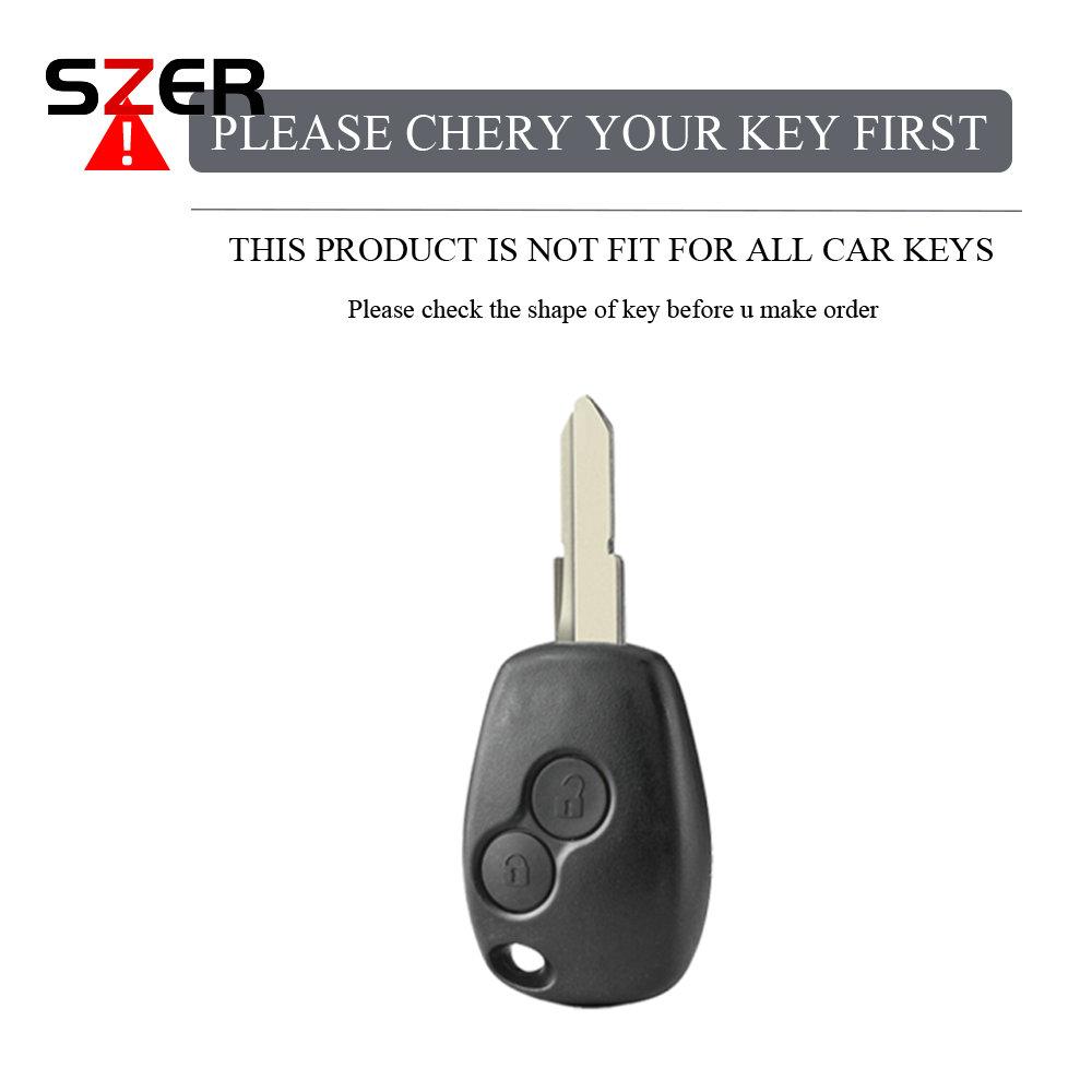 2 Button Tpu Car Key Case Cover For Renault Trafic Clio Duster Logan Dacia Sandero For Nissan Terrano Almera Protector Keychain