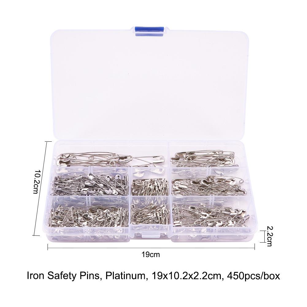 450pcs Safety Pins Decorative Large Practical Stainless Steel Safety Clasps Pin for Jewelry Making