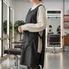 Double-sided Waterproof Black/Transparent Apron Barber Uniform Salon Hairstylist Apron Hairdresser Vest For Beauty Salon Nail