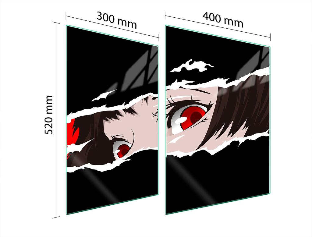 GLAS-KOCHFELDSCHUTZPLATTE 70x52 ANIME