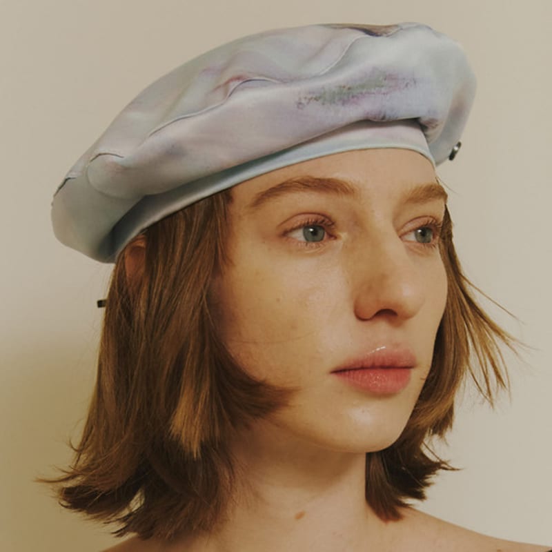 Poesiedame [The Shelter] Marble Satin Beret