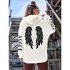 Schöner Engel Flügel Damen Hoodie Warm und Bequem Lässiger Hoodie Mode Klassisch Straße Outdoor Sport Hoodie Locker