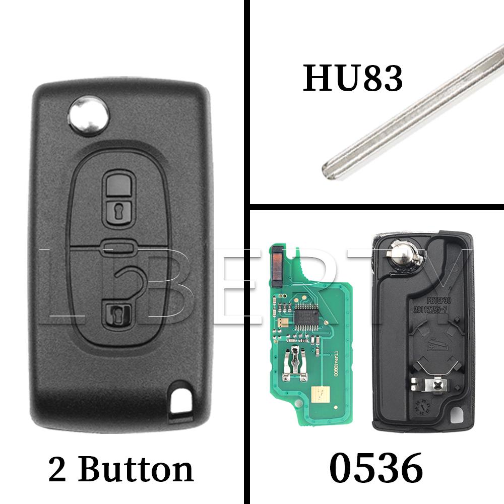 Ly Flip Remote Card Key For Peugeot 207 307 308 407 607 807 For Citroen C2 C3 C4 C5 C6 Xsara Berlingo HU83 VA2 0536 0523 ASK FSK