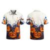 Men's Halloween Printed Short Sleeve T-Shirt for Casual Daily Wear