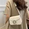 Chic French Designer Shoulder Bag For Women Trendy Mid-size Pu Leather Purse