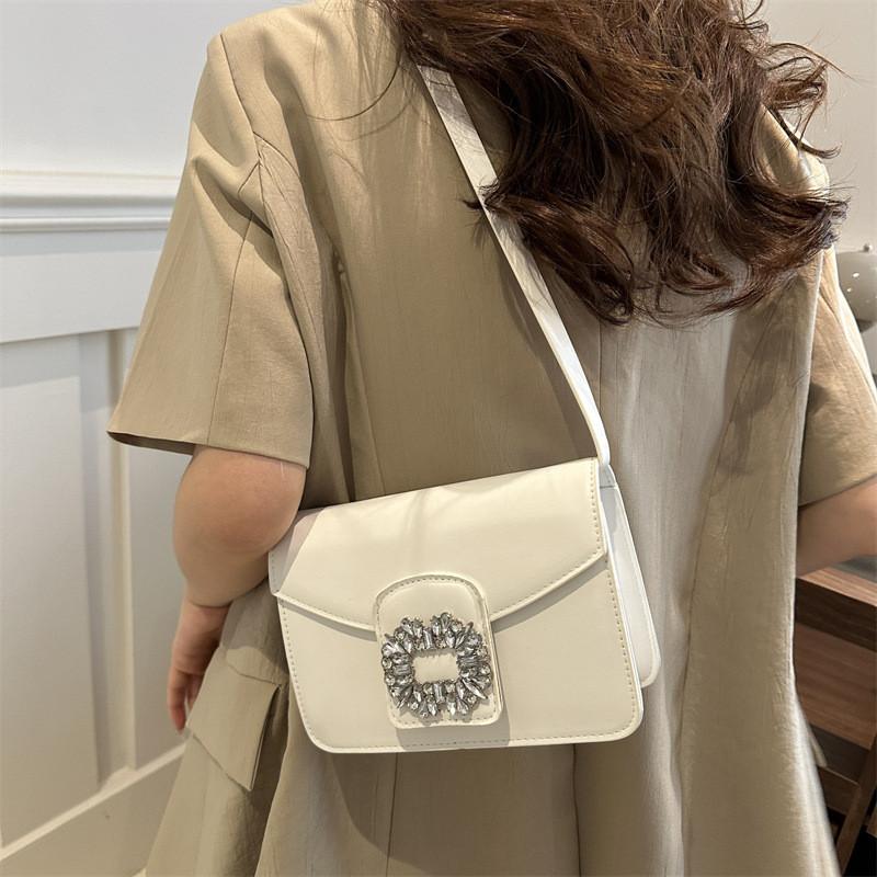 Chic French Designer Shoulder Bag For Women Trendy Mid-size Pu Leather Purse
