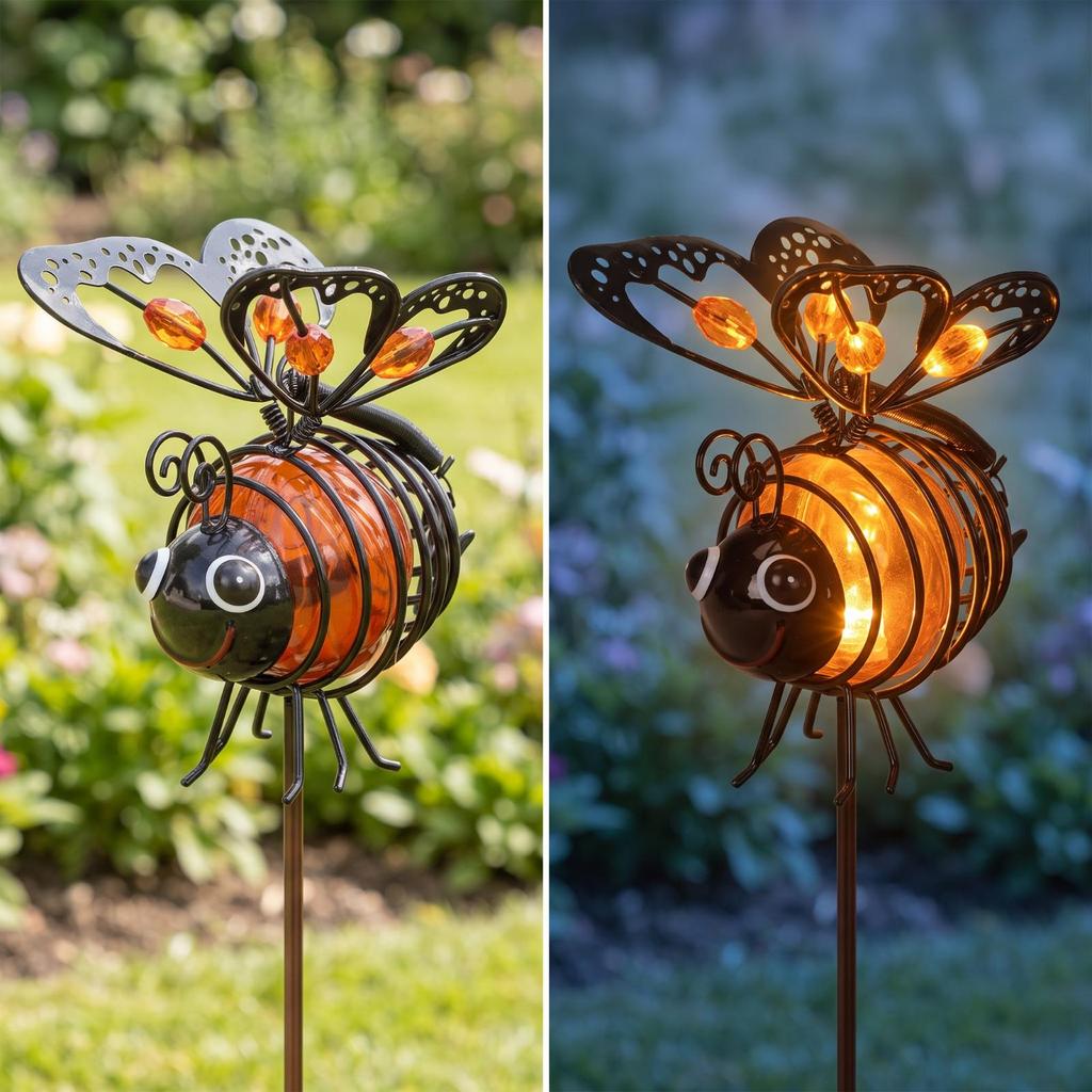 Solar Hanging Bee Light Playful Decorative for Yard, Balcony