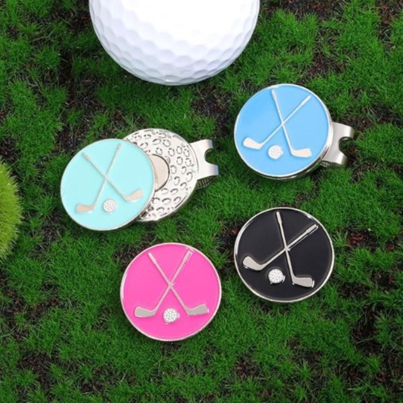 Metal 1inch Golf Balls Marker Hat Clip Golf Balls Marker Golf Gift Assorted Pattern Metal Hat Clip Magnetic Golf Marker