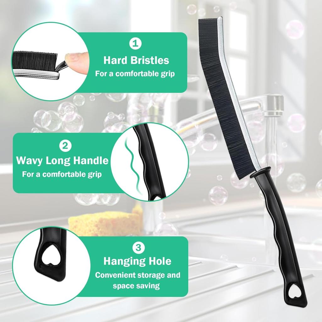 5 Pcs Crevice Cleaning Brush Multifunctional Hard Bristle Gap Cleaning Brush Tool, Gap Brush Suitable for Bathrooms, Kitchen Surfaces, Windows Groove