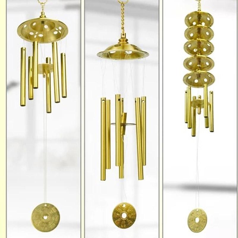 Pure Copper Wind Chime Pendant Five-layer Copper Bell Unicorn Six-tube Wind Chime Bell Adjustment Home Feng Shui Pendant