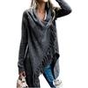 Exquisite Women Tassel Irregular Cardigan Knitted Sweater Poncho Shawl Coat Jacket Outwear For Effortless Style