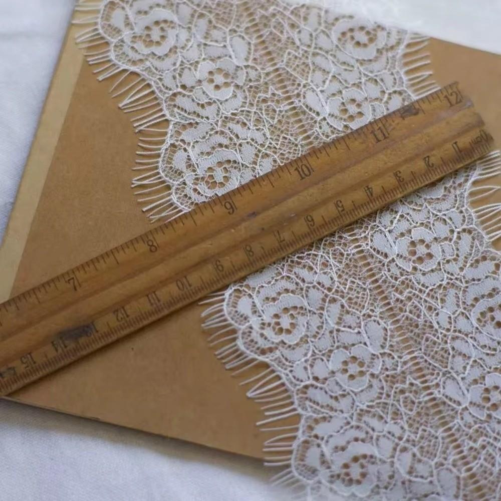 Floral Design Lace Trim 3M Length Scalloped Lace Versatile Eyelash Lace  Wedding Decoration