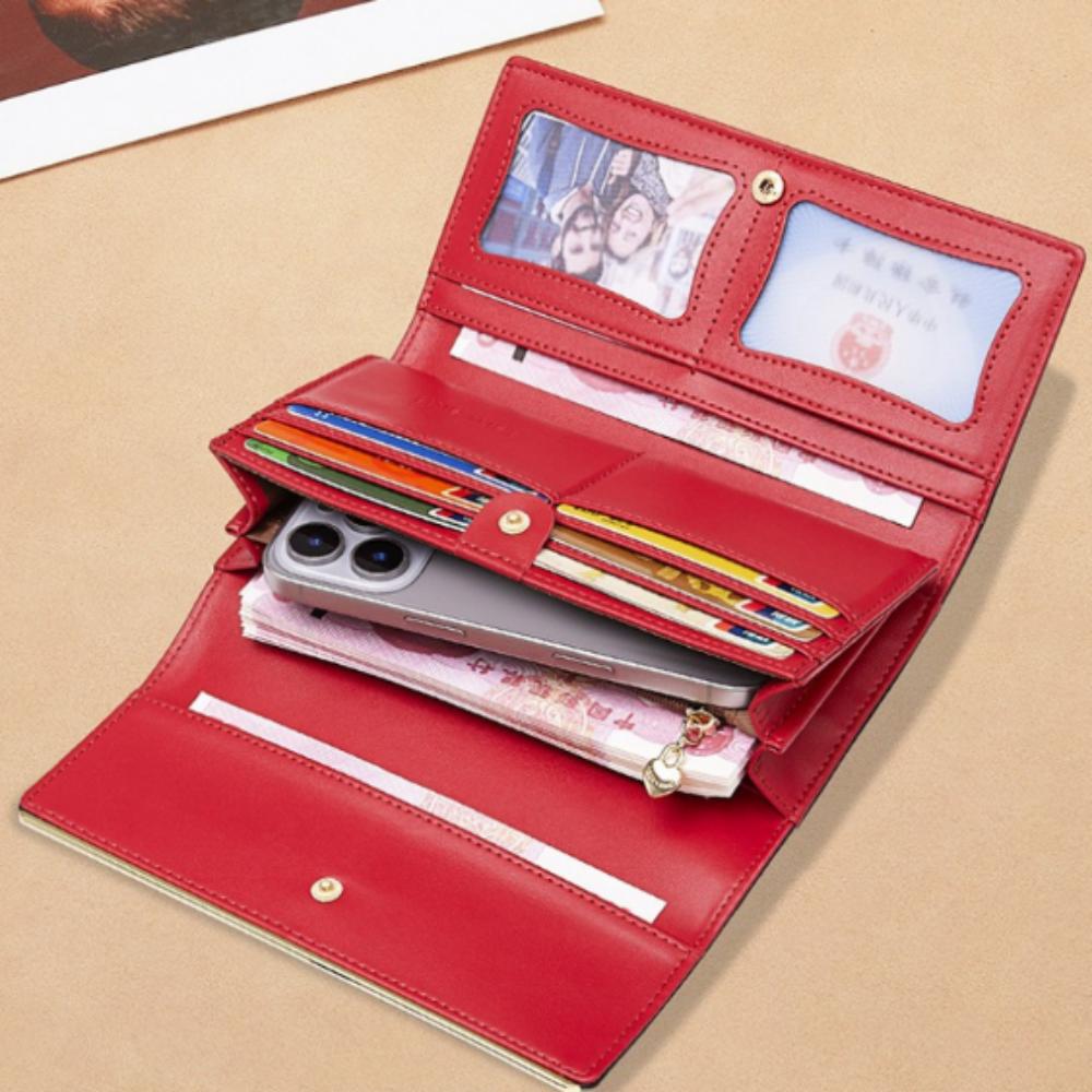 Women's Simple Modern Cowhide Long Wallet