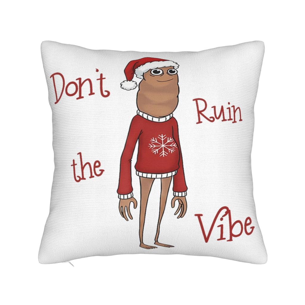 Funny Marcus the Worm Satan Claus Christmas Hat Pillowcase Printing Polyester Cushion Cover Decorations  Pillow Case Cover